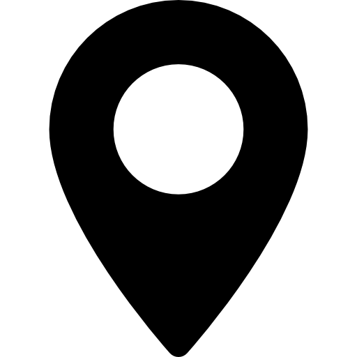 black map icon bubble to illustrate location